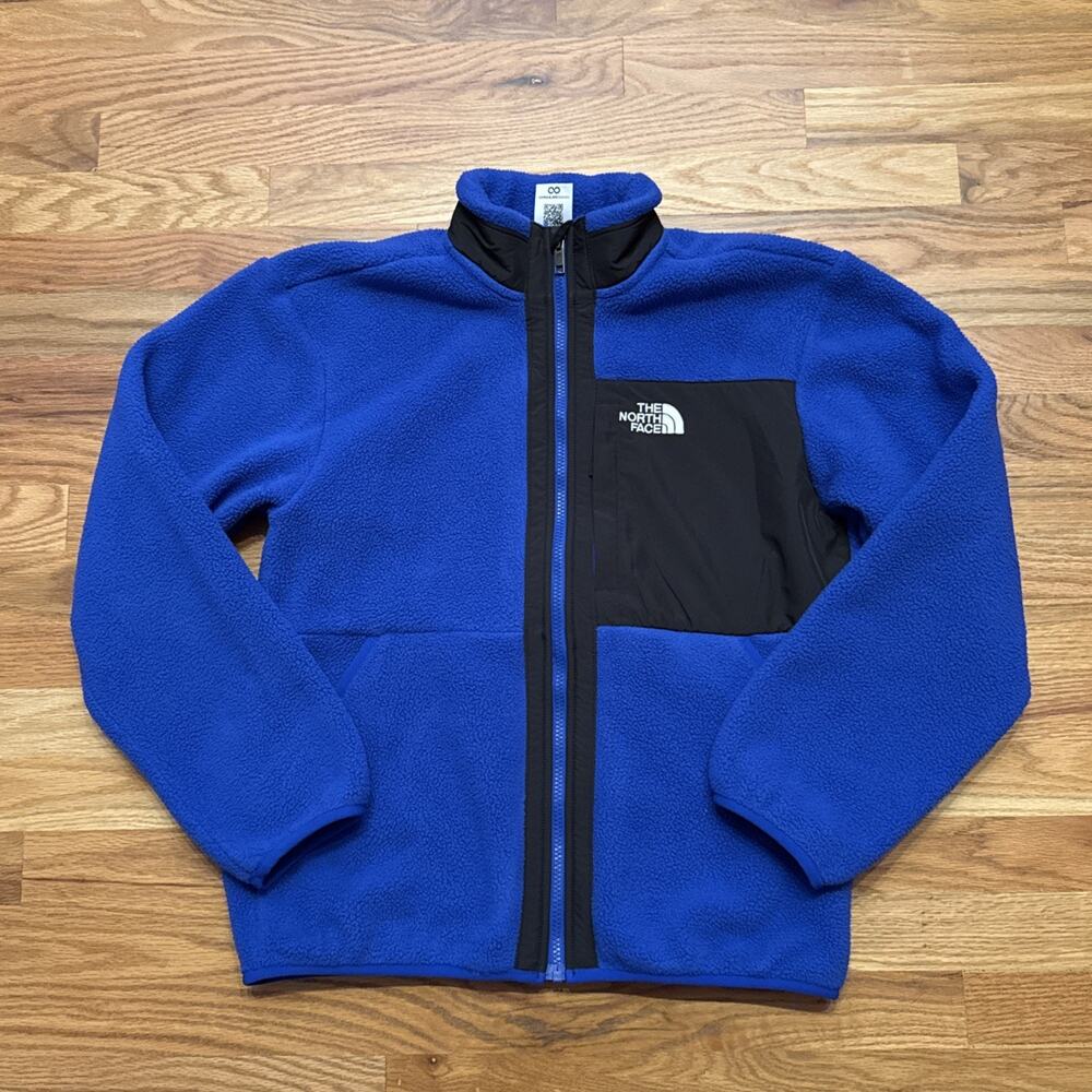 The North Face Boy's XL 14/16 Fleece Jacket Blue Black